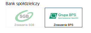 2 logotypy" pierwszy Zrzeszenie SGB, drugi to Grupa BPS