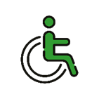 ikona osoby na wózku inwalidzkim